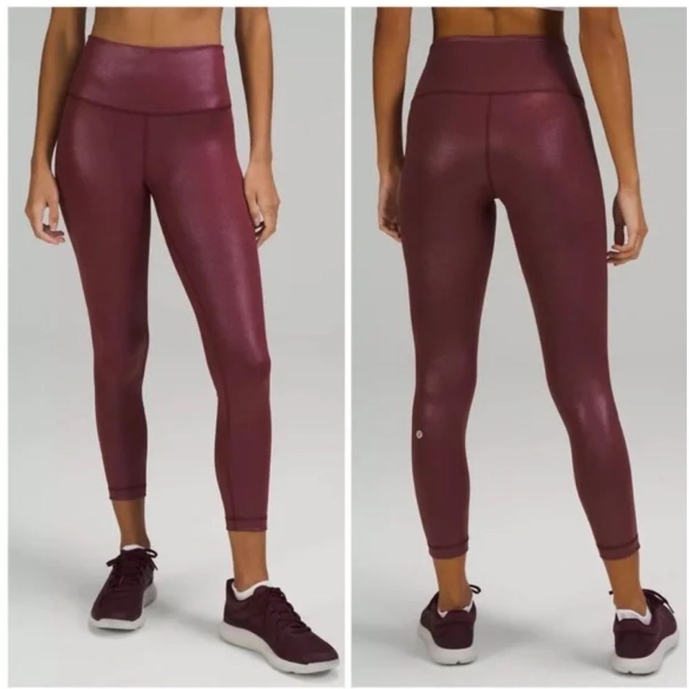Lululemon Athletica Shimmering Maroon Leggings